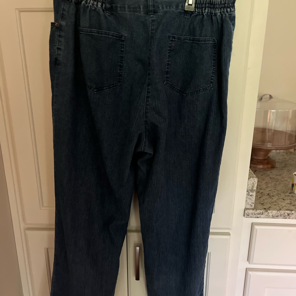 Ruby Rd. Straight Leg Dark Blue Jeans - Picture 3 of 5